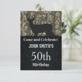 Camo Hunting Birthday Party Mannen Invitations Kaart (Staand voorkant)