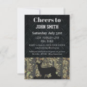 Camo Hunting Birthday Party Mannen Invitations Kaart (Achterkant)