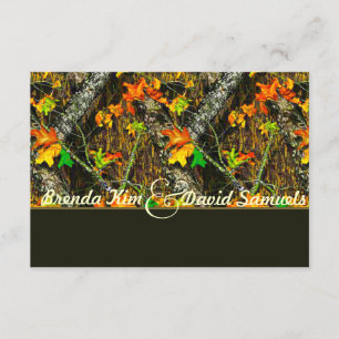 Camo Hunting Elegant Wedding Invitation Kaart