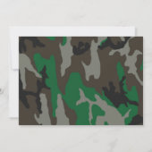 Camo Hunting Invitation Kaart (Achterkant)