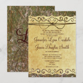 Camo Hunting Paper Wedding Invitation Kaart (Voorkant / Achterkant)