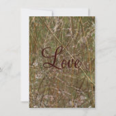 Camo Hunting Paper Wedding Invitation Kaart (Achterkant)