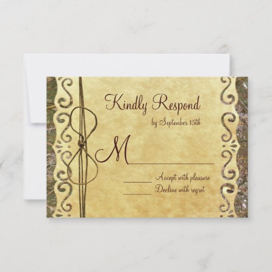 Camo Hunting  Paper Wedding RSVP-kaarten RSVP Kaartje (Voorkant)