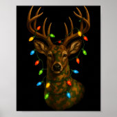 Camo Hunting Reindeer Deer Christmas Holiday Xmas Poster (Voorkant)