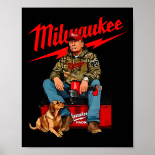 Camo Hunting Seizoen Hand Drill Hond Hunt Poster