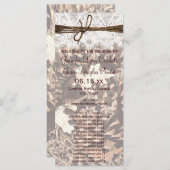 Camo Hunting Theme Country Wedding Programs Ver3 Programmakaart (Voorkant / Achterkant)