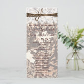 Camo Hunting Theme Country Wedding Programs Ver3 Programmakaart (Staand voorkant)