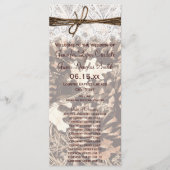 Camo Hunting Theme Country Wedding Programs Ver3 Programmakaart (Voorkant)