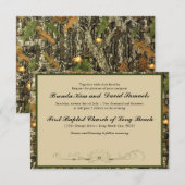 Camo Hunting Wedding Invitation Kaart (Voorkant / Achterkant)