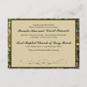 Camo Hunting Wedding Invitation Kaart