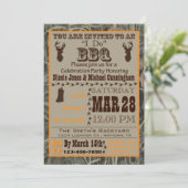 Camo I Do Barbecue Invitation Kaart (Staand voorkant)