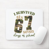 Camo I Survived 67 Six Seven Days Of School Teache Muismat (Met muis)