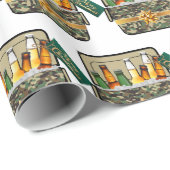 Camo Ice Chest met bierkerst Cadeaupapier (Rol Hoek)