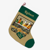 Camo Ice Chest met bierkerst op maat Grote Kerstsok (Voorkant (Hangend))