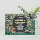 Camo Invitation, Kinder Legerspel Verjaardagsfeest Kaart (Staand voorkant)