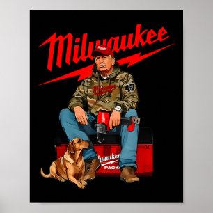 Camo Jacht Seizoen Hand Boor Hond Hunt T-shirt.nl Poster