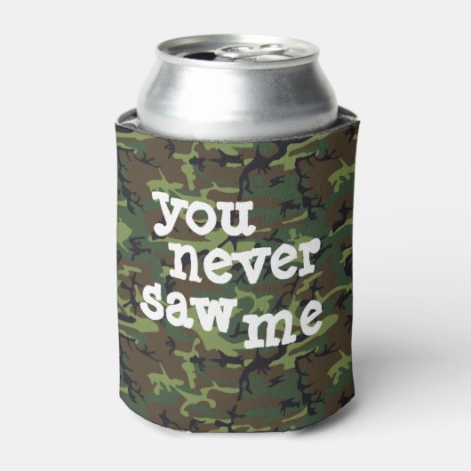 Camo je bier! blikjeskoeler (Blikje Voorkant)