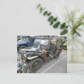 Camo Jeep Briefkaart (Staand voorkant)