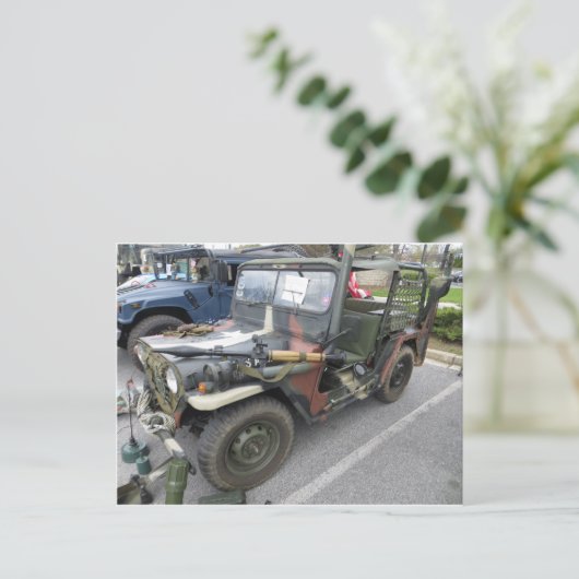 Camo Jeep Briefkaart (Staand voorkant)