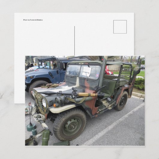 Camo Jeep Briefkaart (Voorkant / Achterkant)