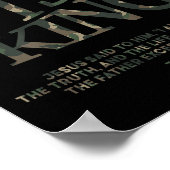 Camo Jesus is King Shirt Christelijke Jeugd Mannen Poster (Hoek)