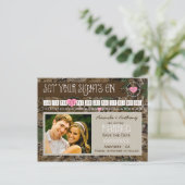 Camo Kalender Foto Sla de datumkaarten op Aankondigingskaart (Staand voorkant)