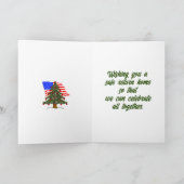 Camo kerstboom met Amerikaanse vlag Feestdagen Kaart (Binnen)