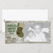 Camo Kerstmis fotokaart Feestdagenkaart (Voorkant / Achterkant)