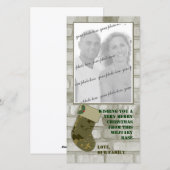 Camo Kerstmis fotokaart Feestdagenkaart (Voorkant / Achterkant)