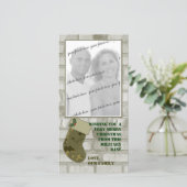 Camo Kerstmis fotokaart Feestdagenkaart (Staand voorkant)