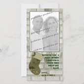 Camo Kerstmis fotokaart Feestdagenkaart (Voorkant)