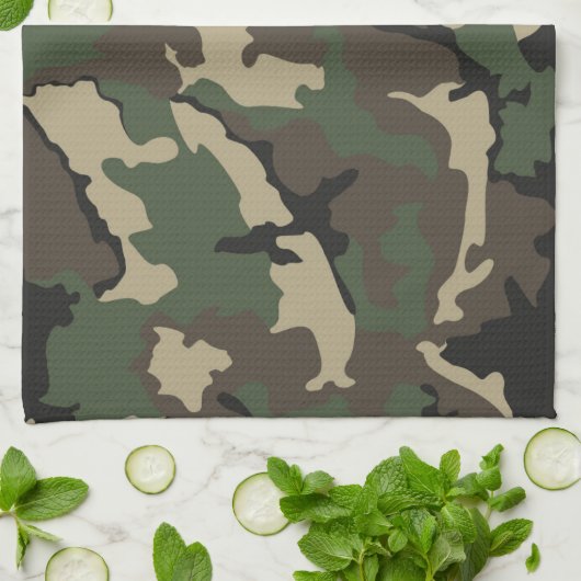 Camo, keukenhanddoek (Gevouwen)