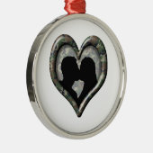 Camo Kissing Couple Heart Metalen Ornament (Rechts)