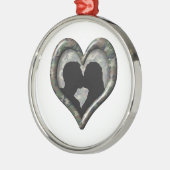 Camo Kissing Couple Heart Metalen Ornament (Links)