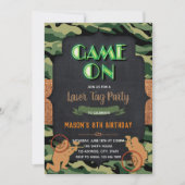 Camo Laser Label verjaarfeest Kaart (Voorkant)