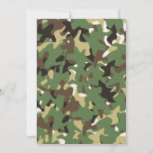 Camo Laser Label verjaarfeest Kaart (Achterkant)