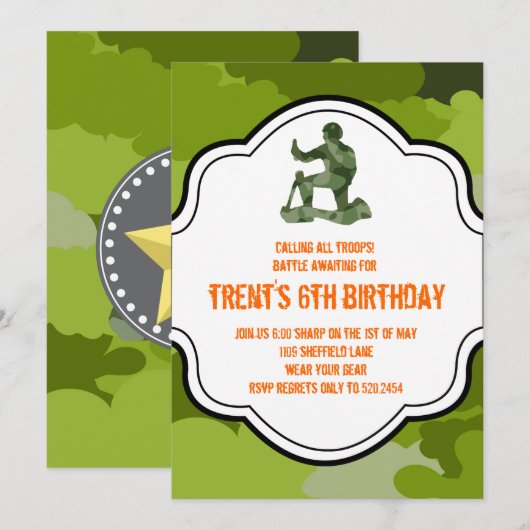 camo legers man jaagt volwassen jongen twijfelt ve kaart (Voorkant / Achterkant)