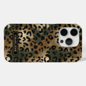 Camo Leopard Print Monogrammed Case-Mate iPhone Case (Achterkant (horizontaal))