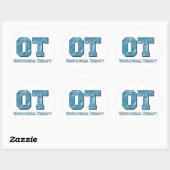 camo letters blue ronde sticker (Vel)