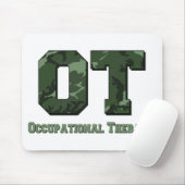 camo letters donkergroen muismat (Met muis)