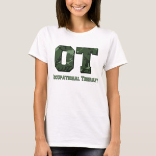 camo letters donkergroen t-shirt