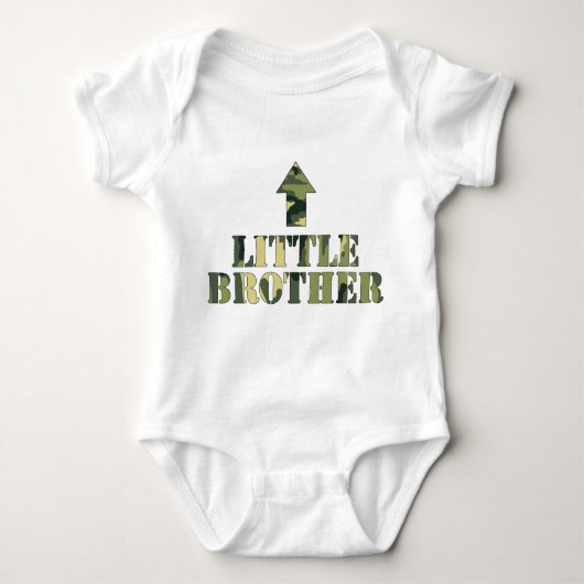 Camo LITTLE Brother shirt / geweldig baby shower i (Voorkant)