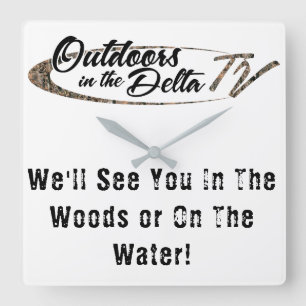 Camo logo vierkante klok