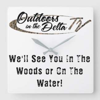 Camo logo vierkante klok