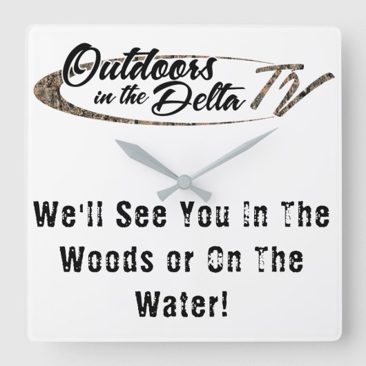 Camo logo vierkante klok (Voorkant)