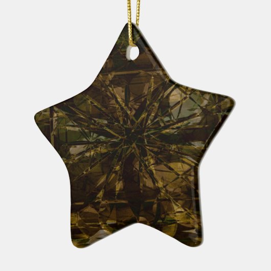 Camo Lover Petal Design Keramisch Ornament (Links)