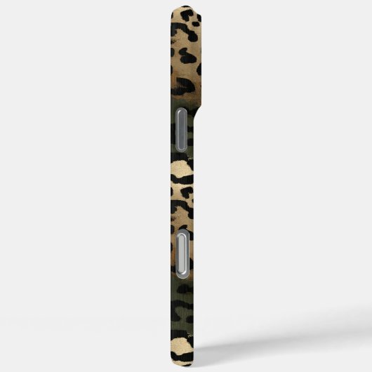 Camo Luipaardprint met Monogram Case-Mate iPhone Case (Achterkant / Rechts)