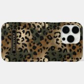 Camo Luipaardprint met Monogram Case-Mate iPhone Case (Achterkant (horizontaal))