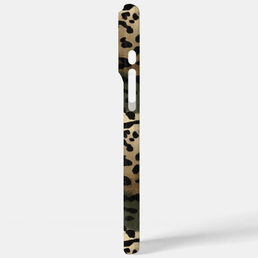 Camo Luipaardprint met Monogram Case-Mate iPhone Case (Achterkant / Links)