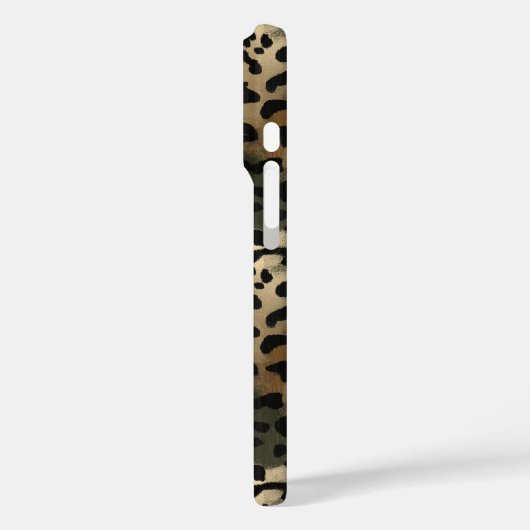Camo Luipaardprint Monogram Case-Mate iPhone Case (Achterkant / Links)